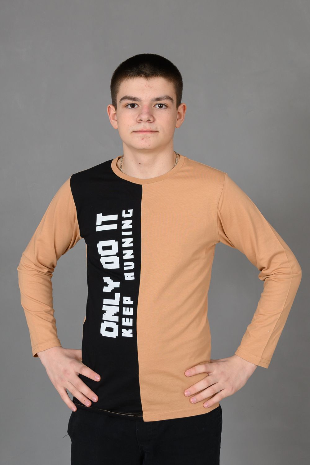 Футболка 83018 подростковая - бежевый