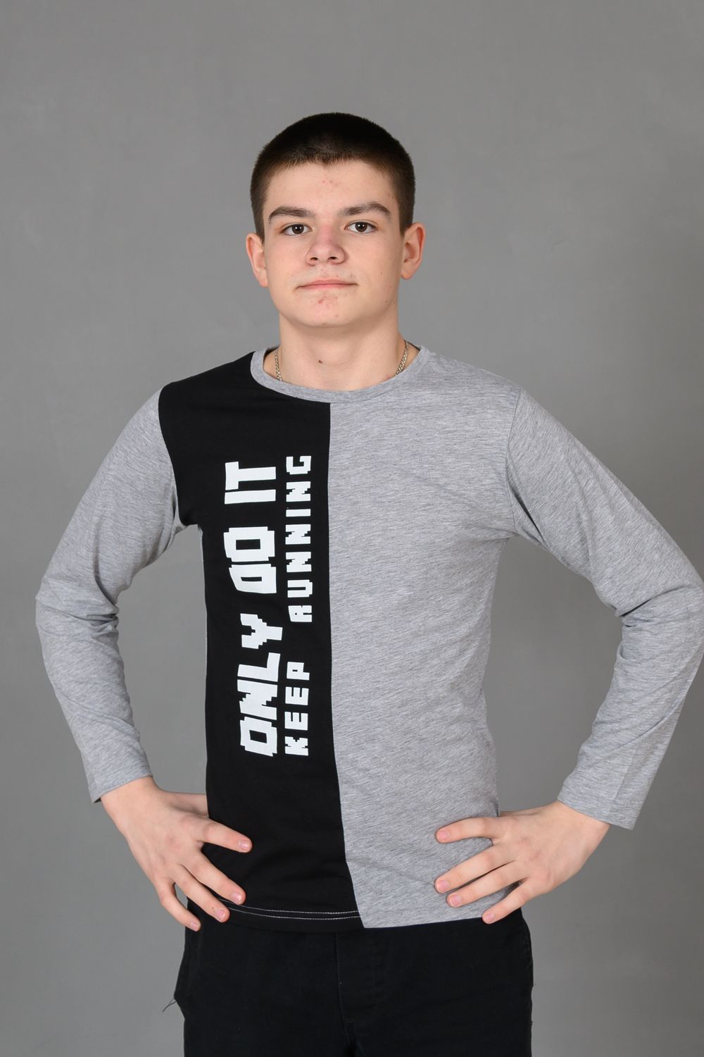 Футболка 83018 подростковая - меланж