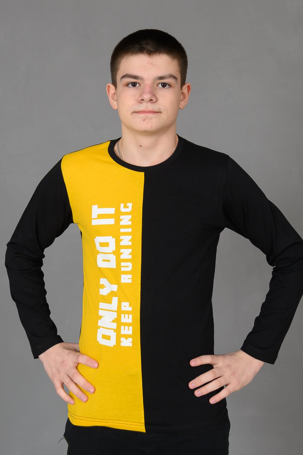 Футболка 83018 подростковая - черный