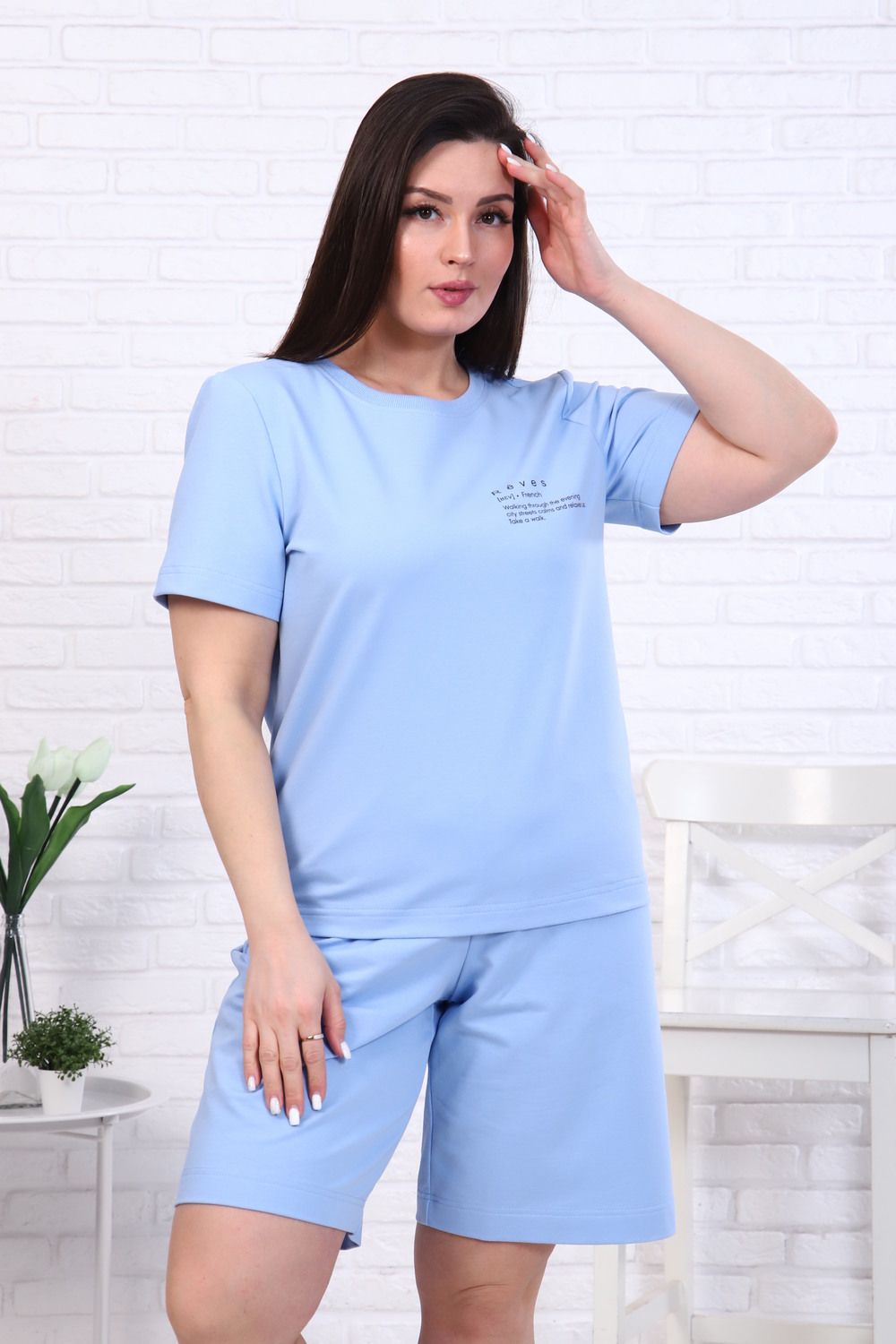 Футболка 57072 - голубой