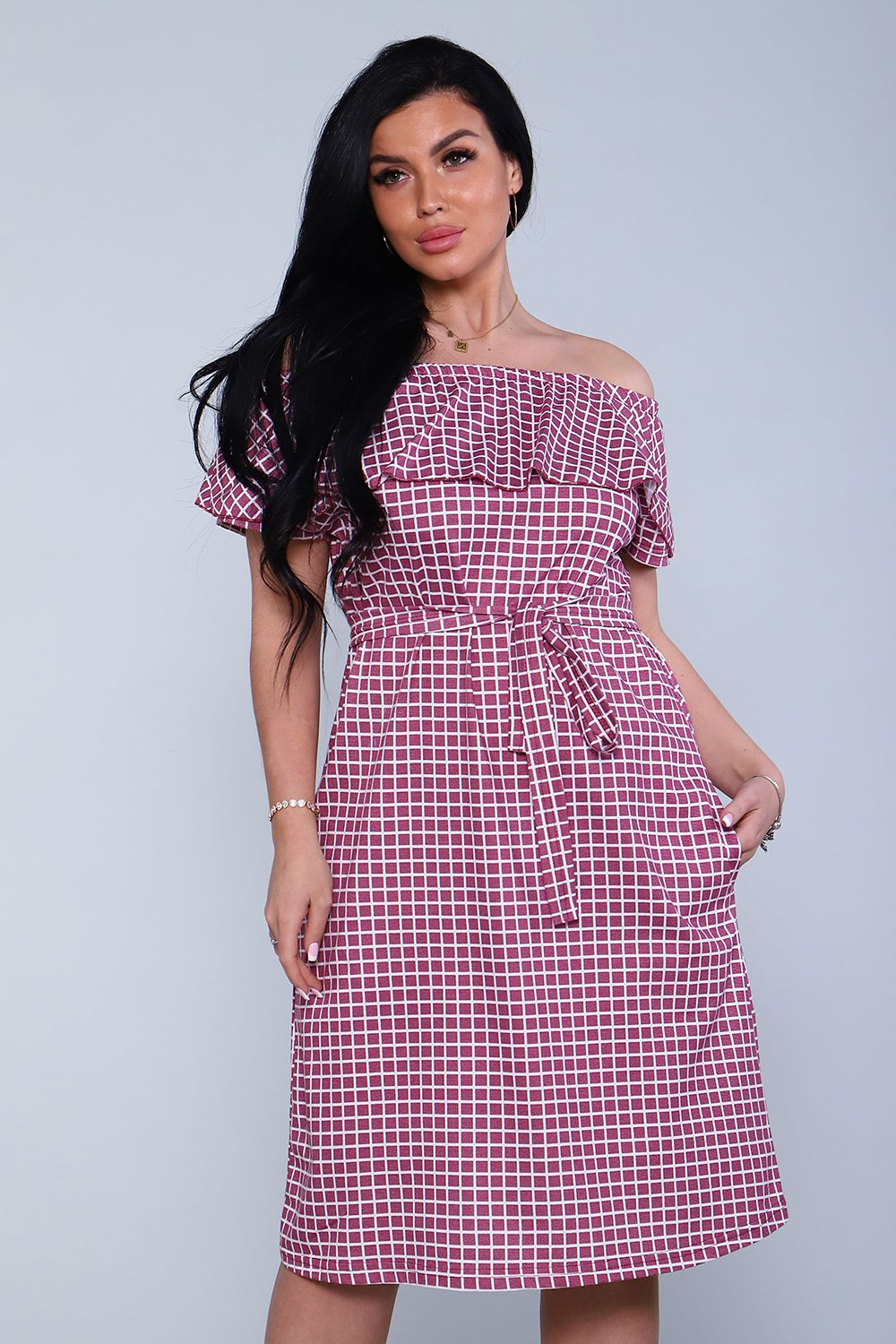 Платье 71064 - малиновый