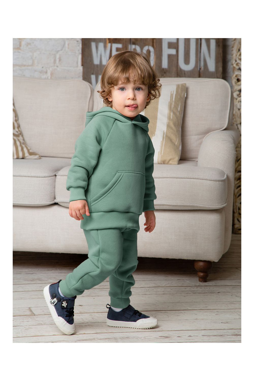 Костюм футер начёс Драйв 20336 - зеленый гранит