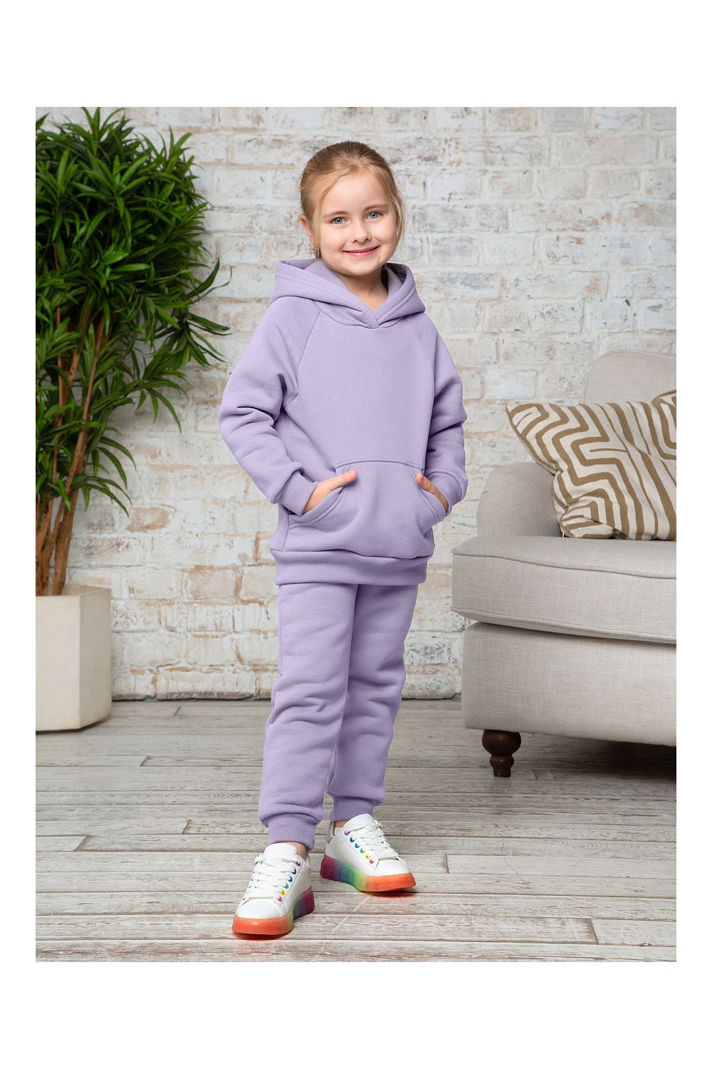 Костюм футер начёс Колибри 30205 - сиреневый