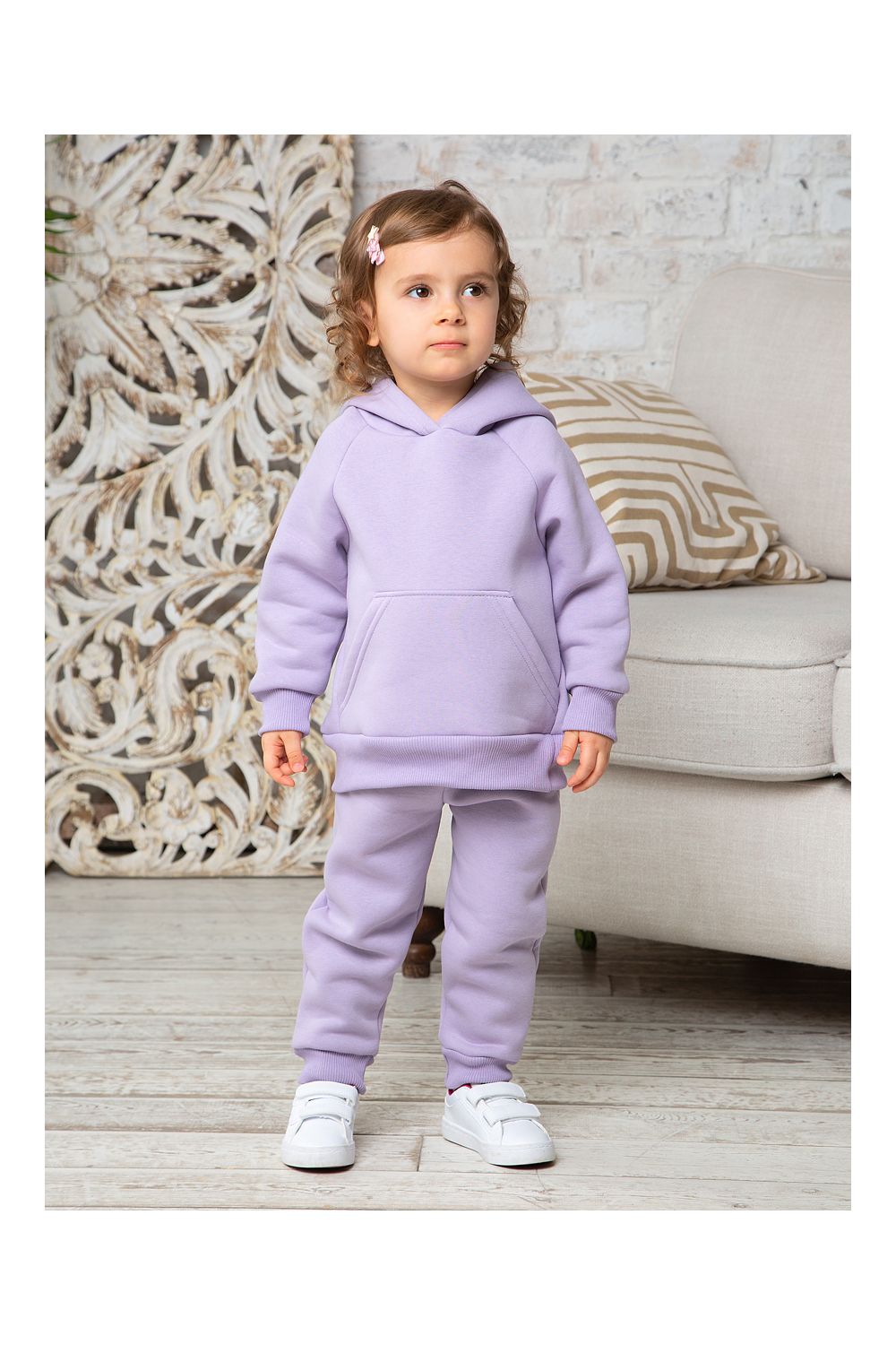 Костюм футер начёс Малинка 20338 - сиреневый
