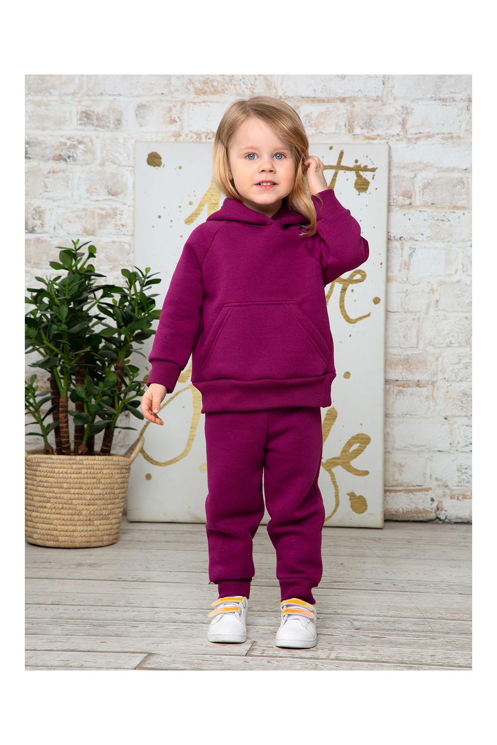 Костюм футер начёс Малинка 20338 - сливовый