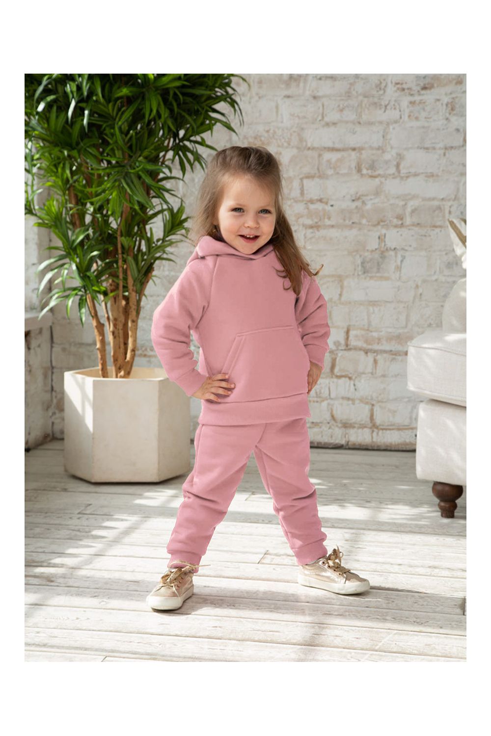 Костюм футер начёс Малинка 20338 - розовая дымка