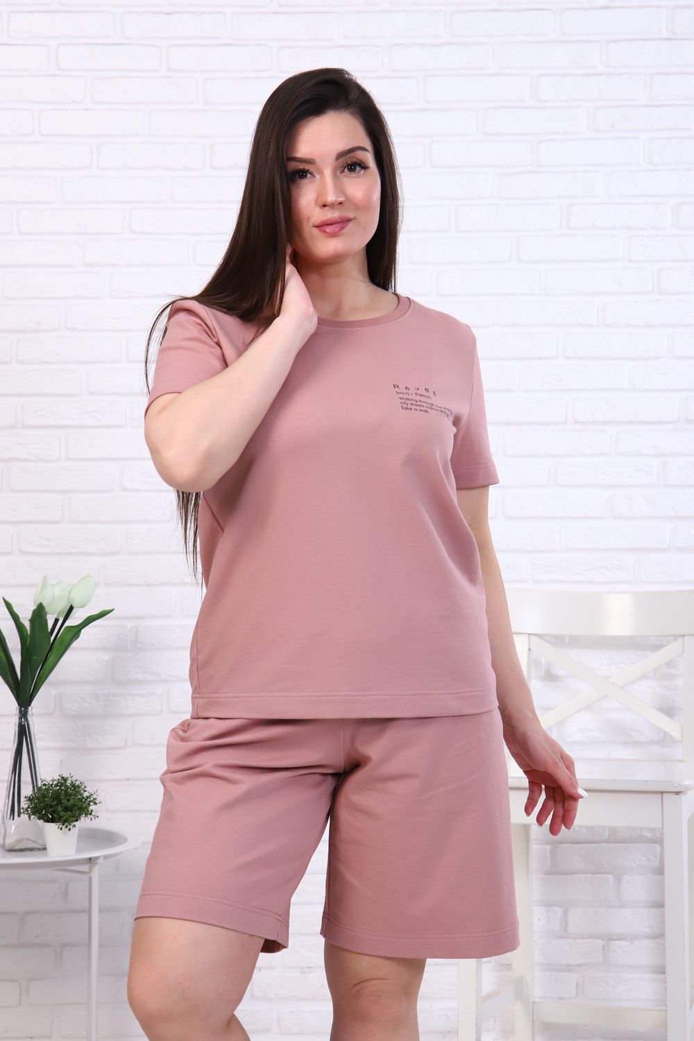 Футболка 57072 - сухая роза