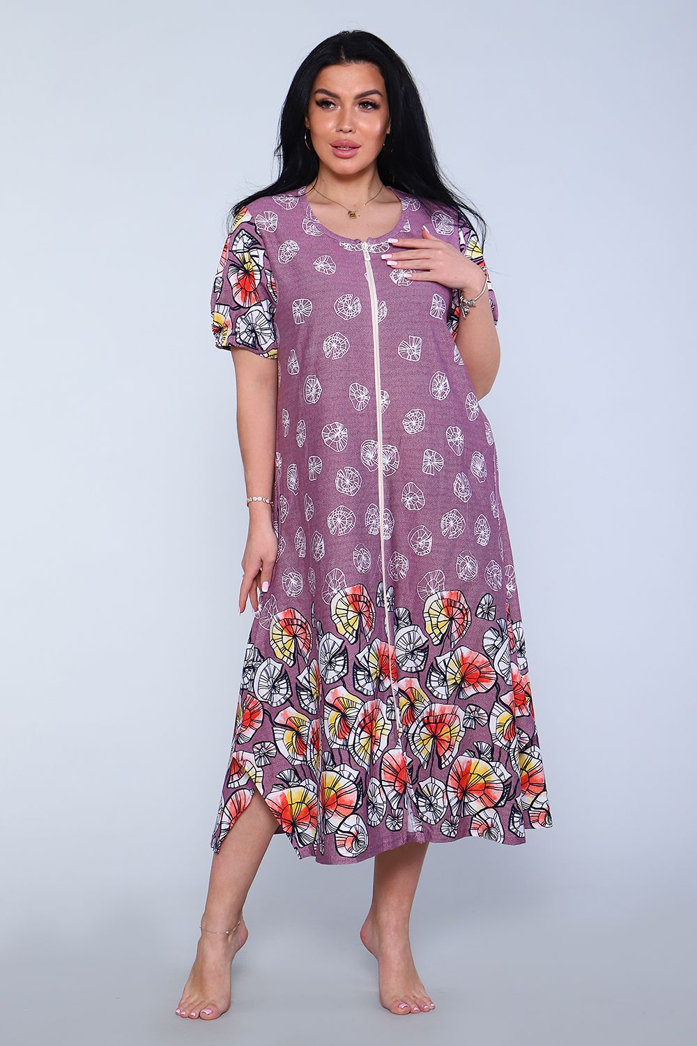 Халат 27102 - сиреневый