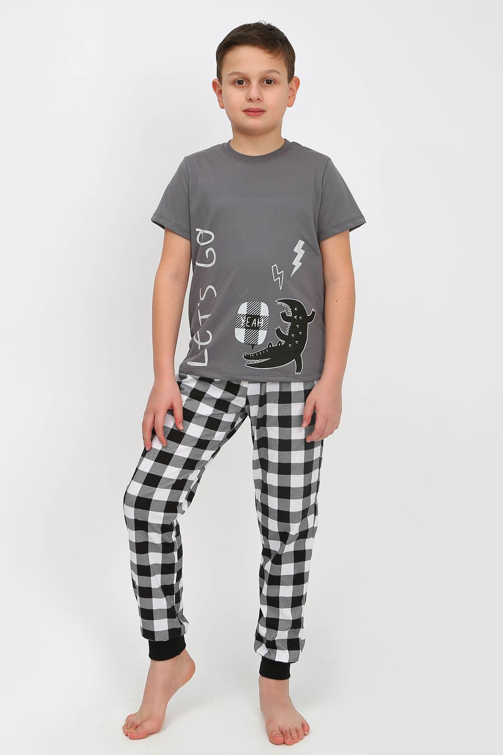 Пижама для мальчика 92182 - темно-серый