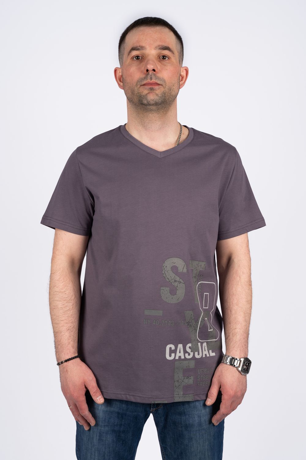 Футболка мужская 54205 - темно-серый