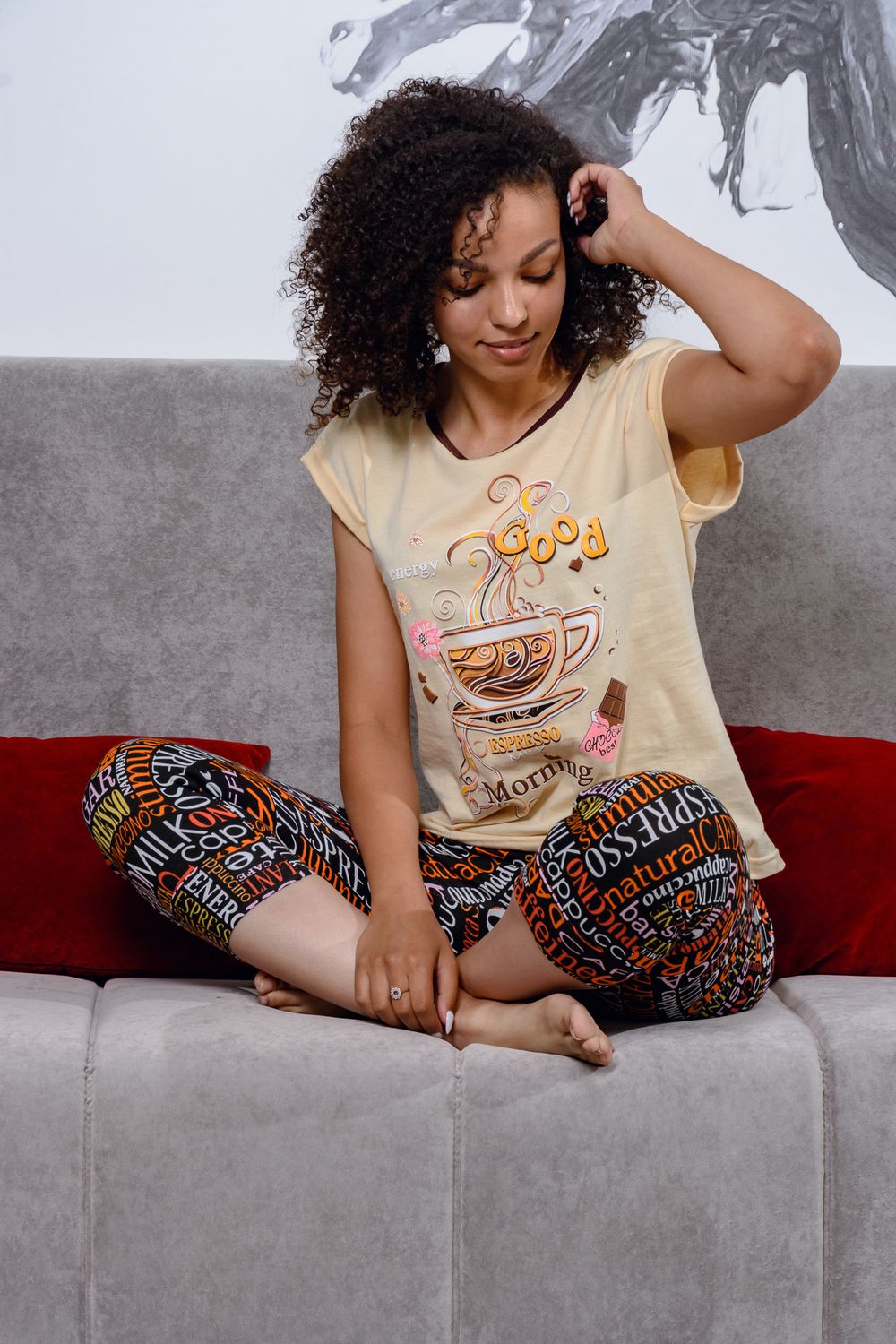 Пижама Утро - бежевый