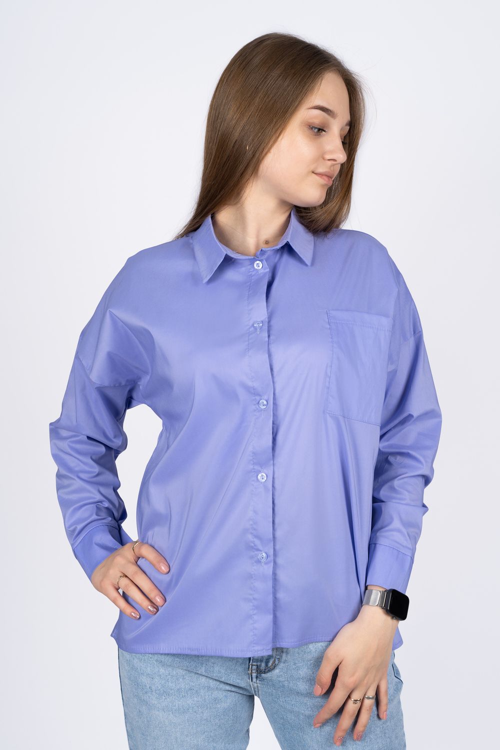 Джемпер (рубашка) женский 6359 - сиреневый