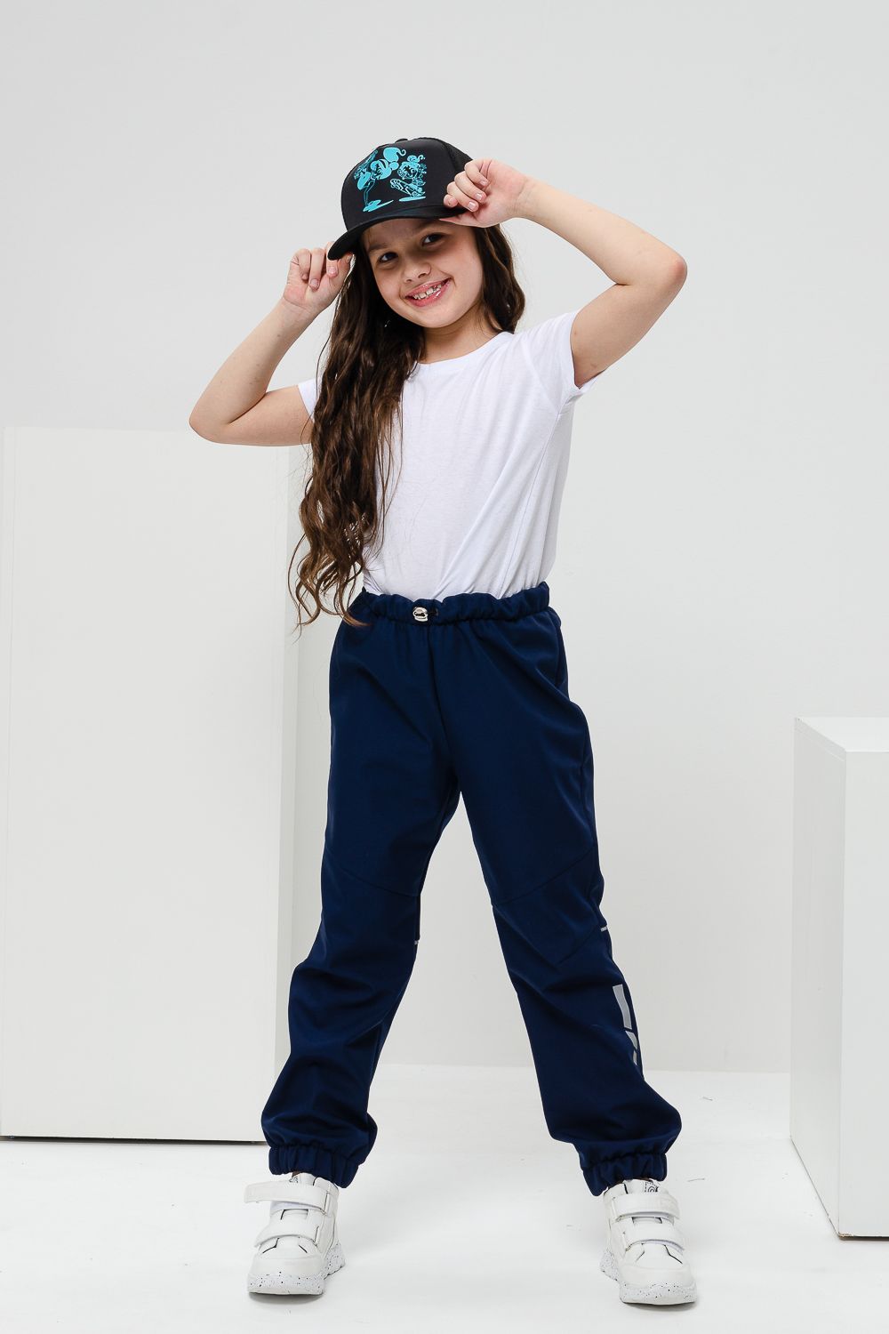 Брюки утепленные софтшелл - синий