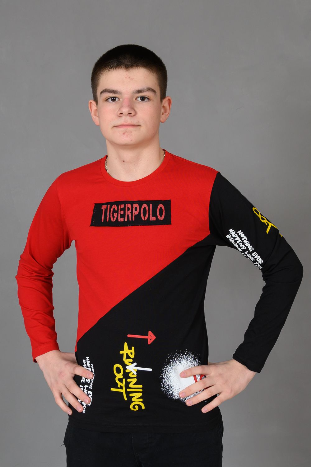 Футболка 83016 подростковая - красный