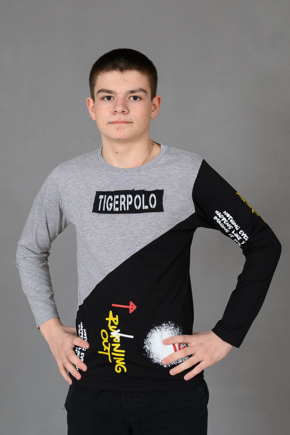 Футболка 83016 подростковая - меланж