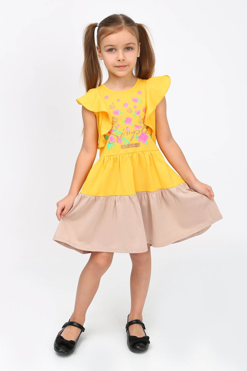 Платье Милагрос детское - лимонный