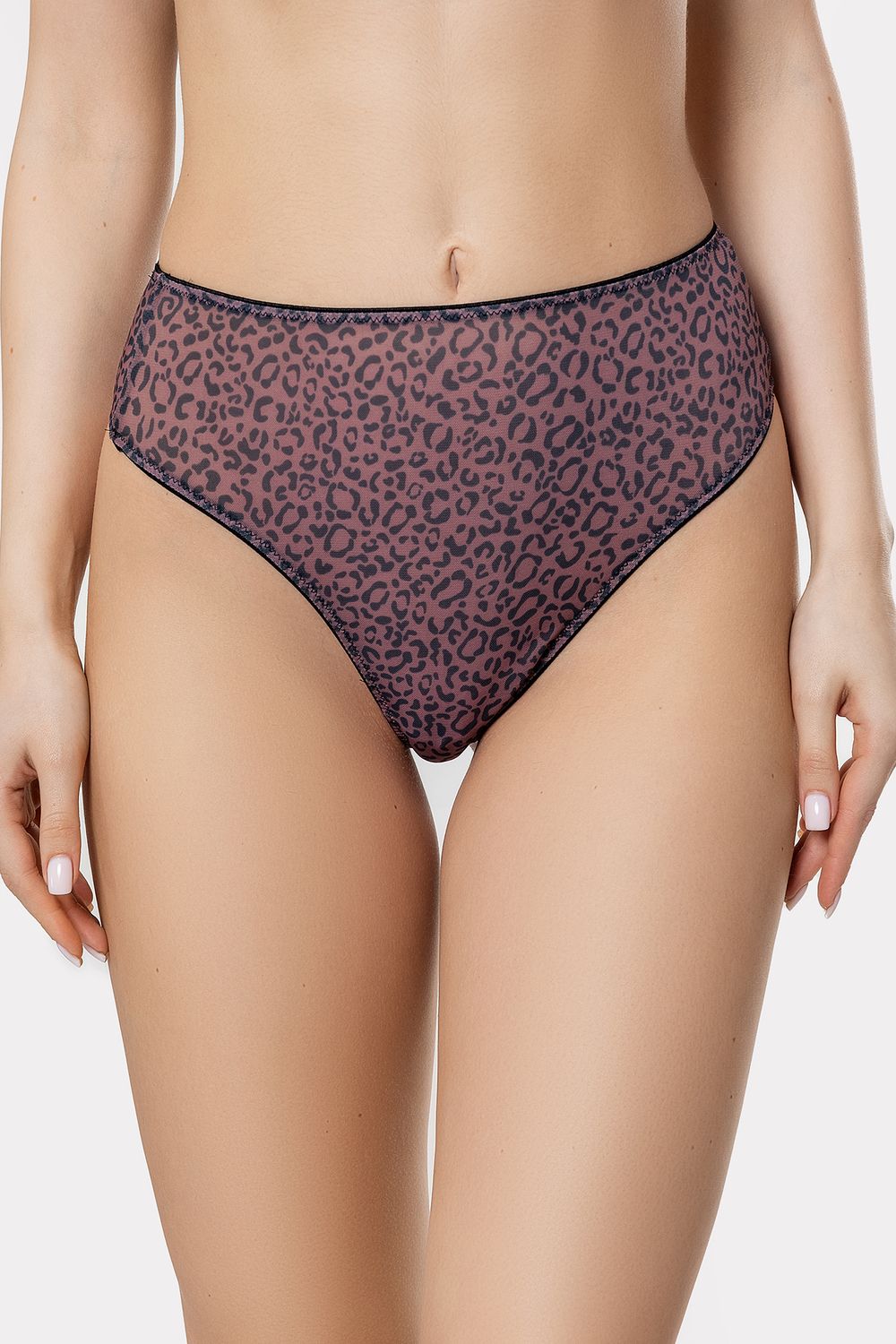 Трусы женские 412442 - леопард на кофейном