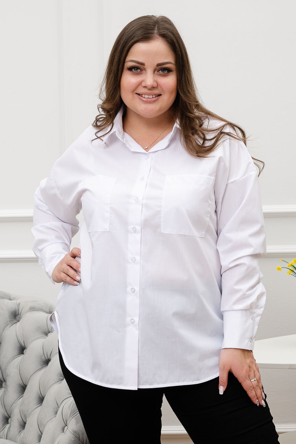 Блузка арт. БЛ-10-401 - белый