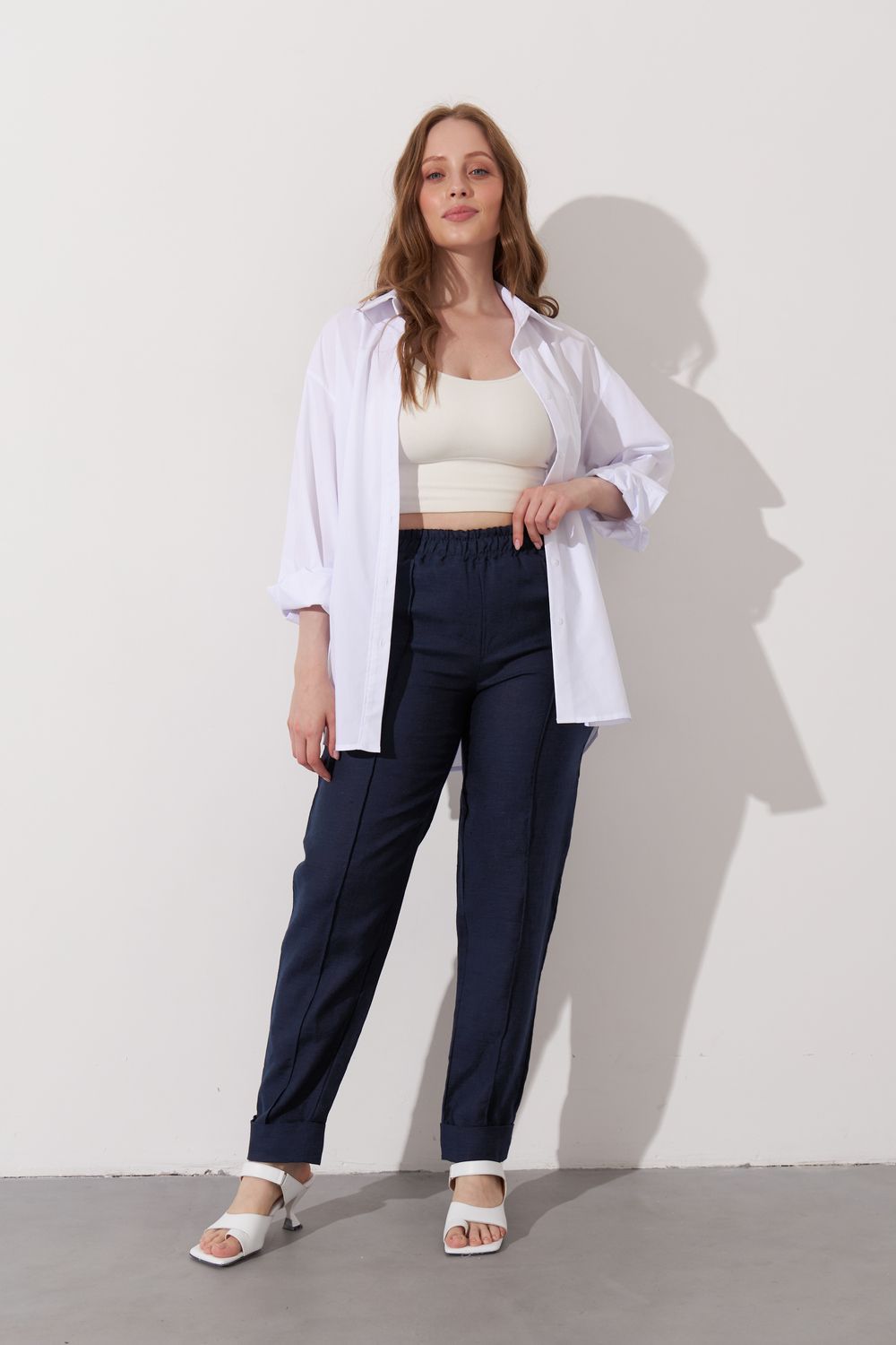 Брюки женские LenaLineN арт. 01-002-22 - темно-синий