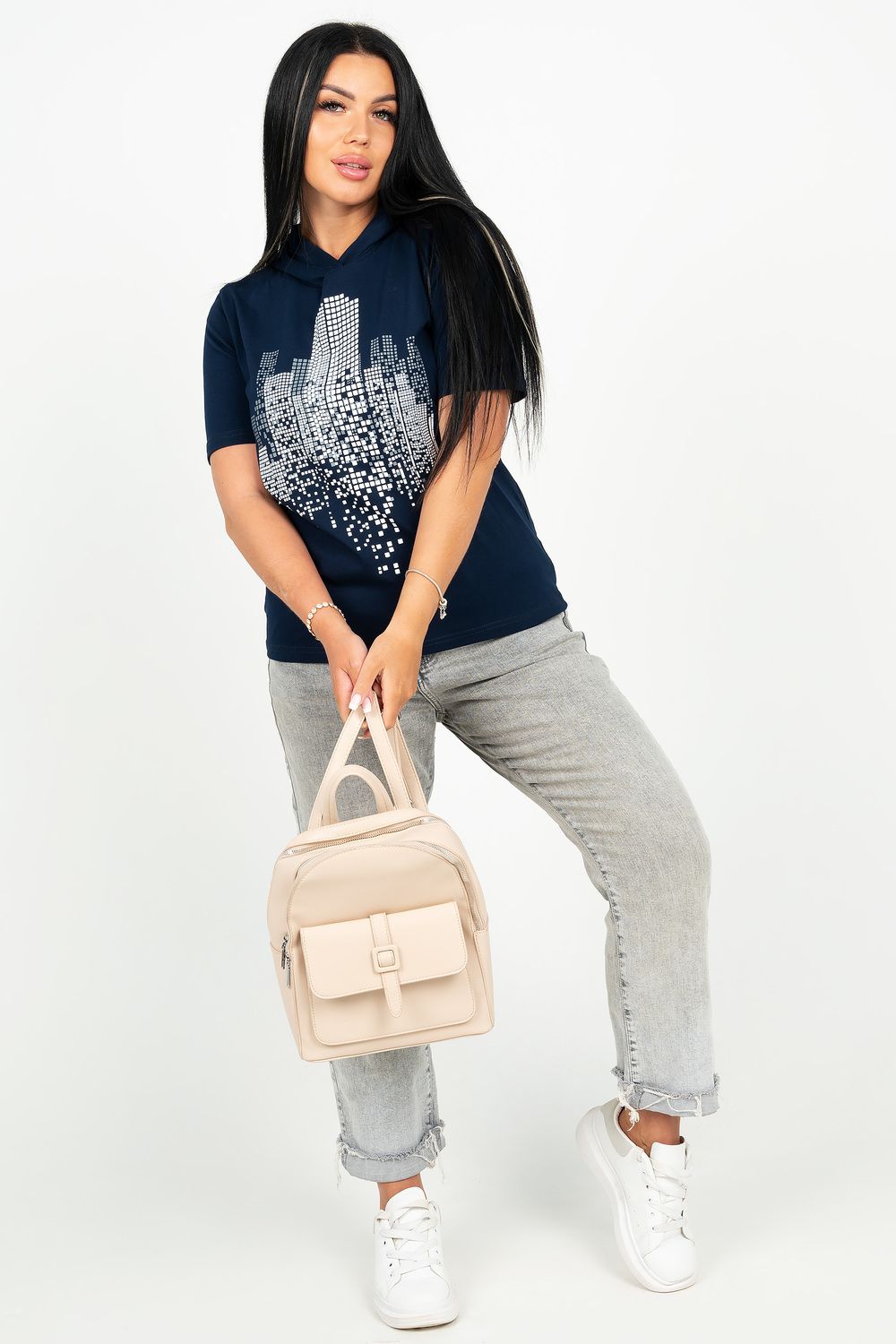 Футболка Мэйк - темно-синий