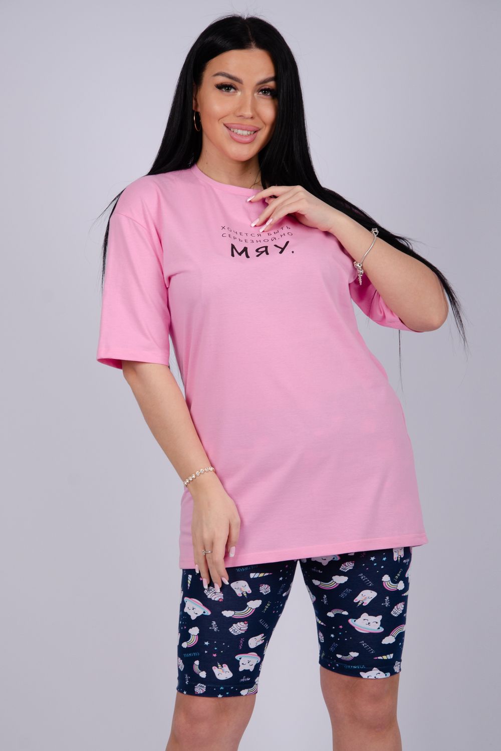 Пижама Мяу - розовый
