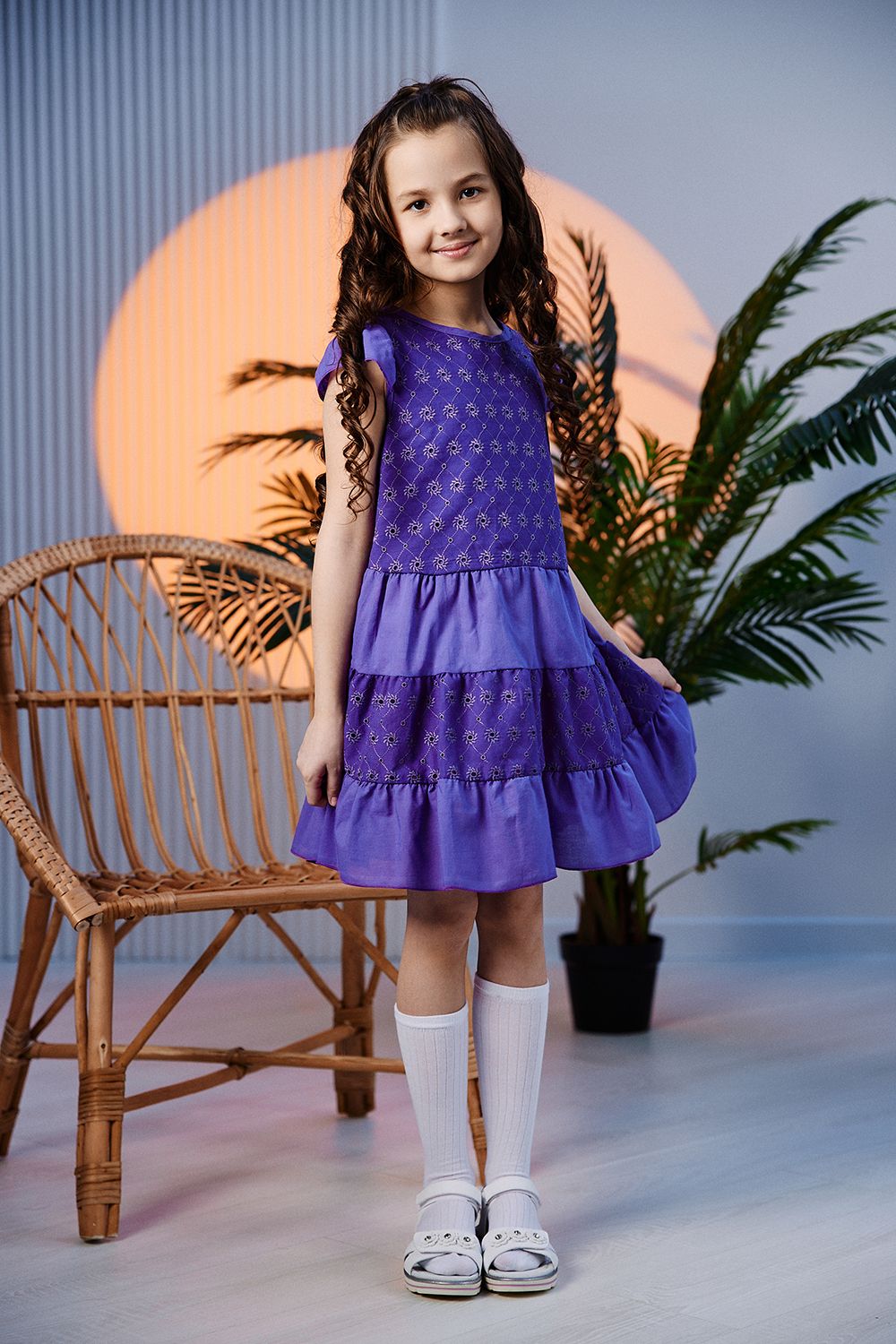 Платье 9184 детское - фиолетовый