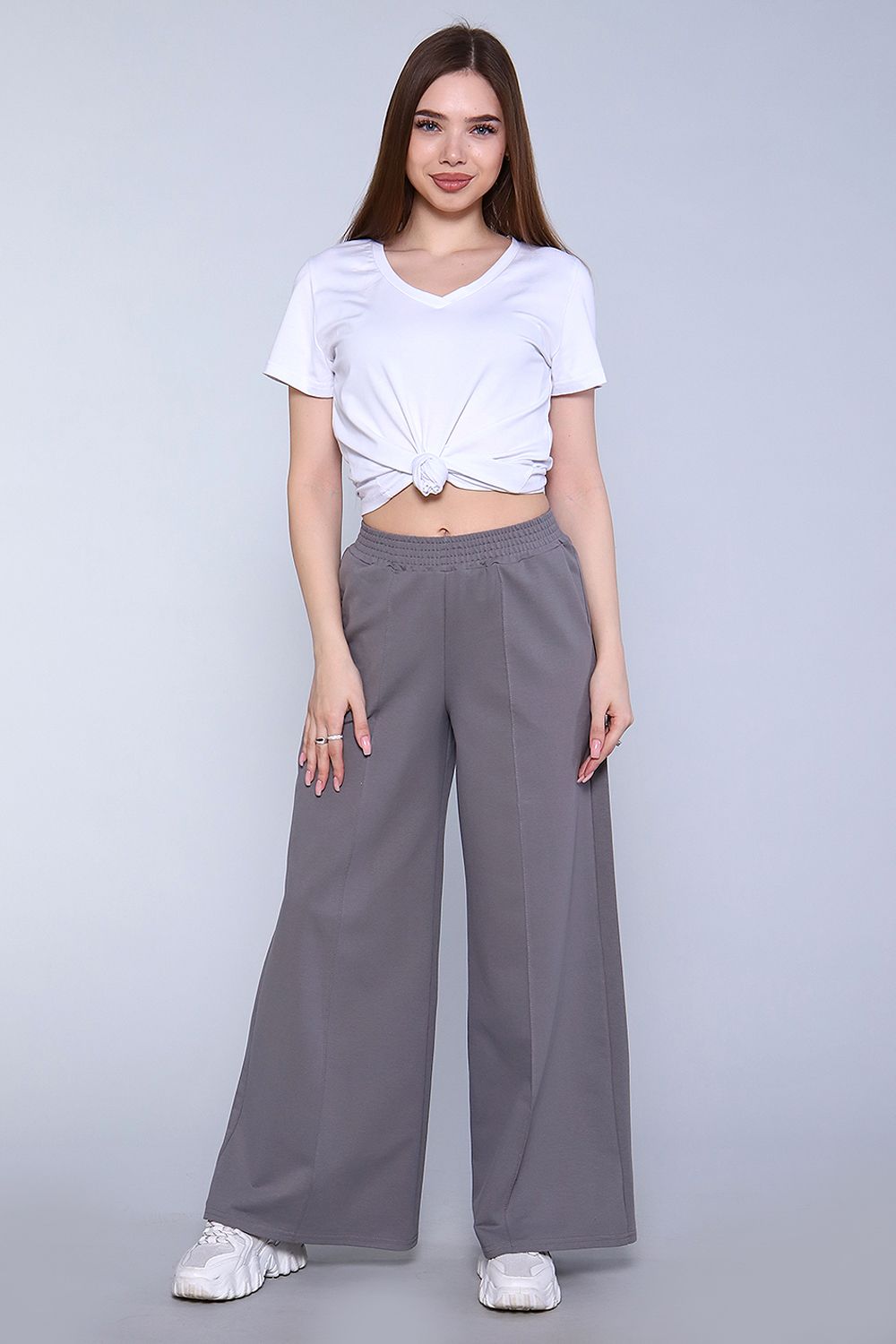 Брюки палаццо 85009 - темно-серый