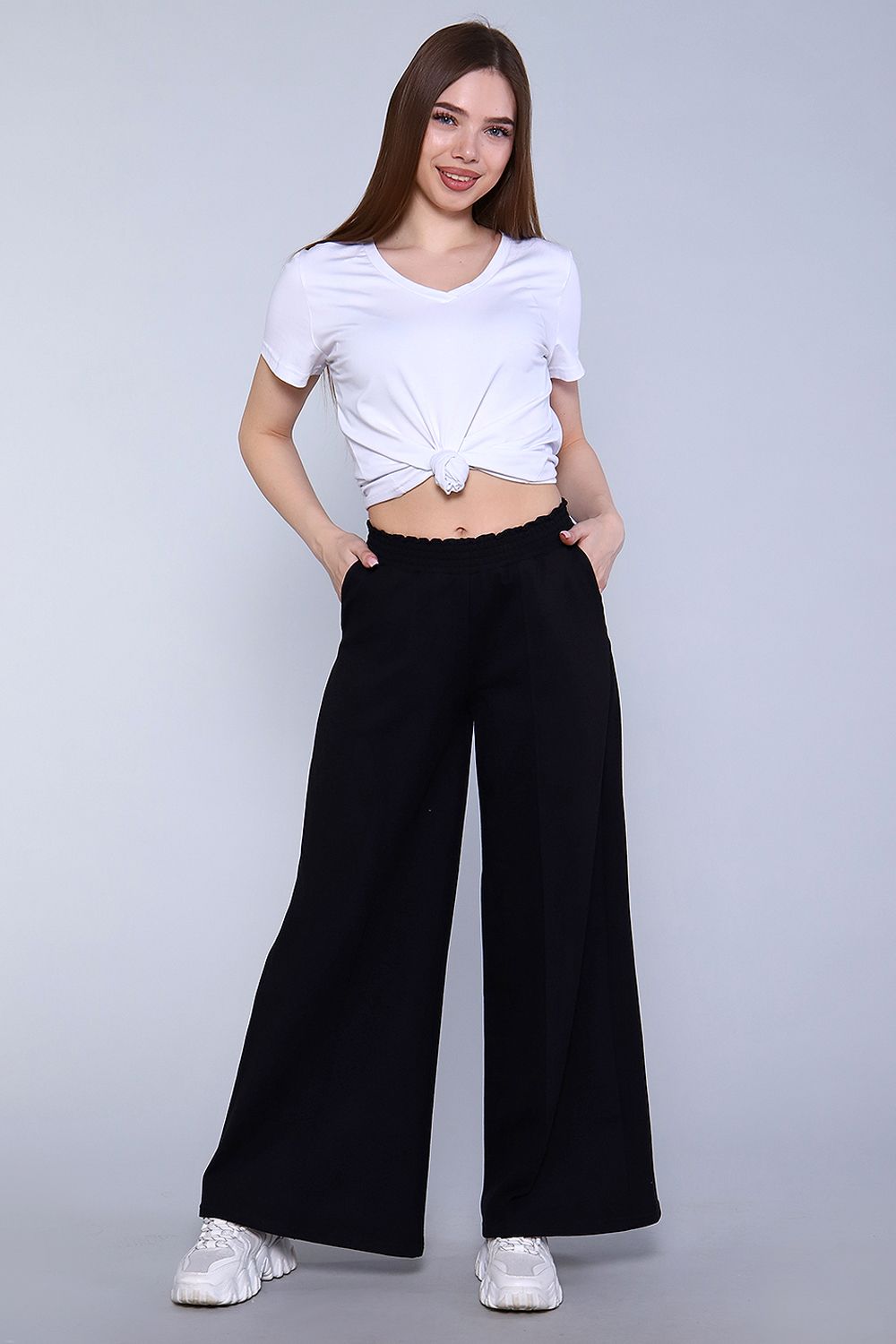 Брюки палаццо 85009 - черный