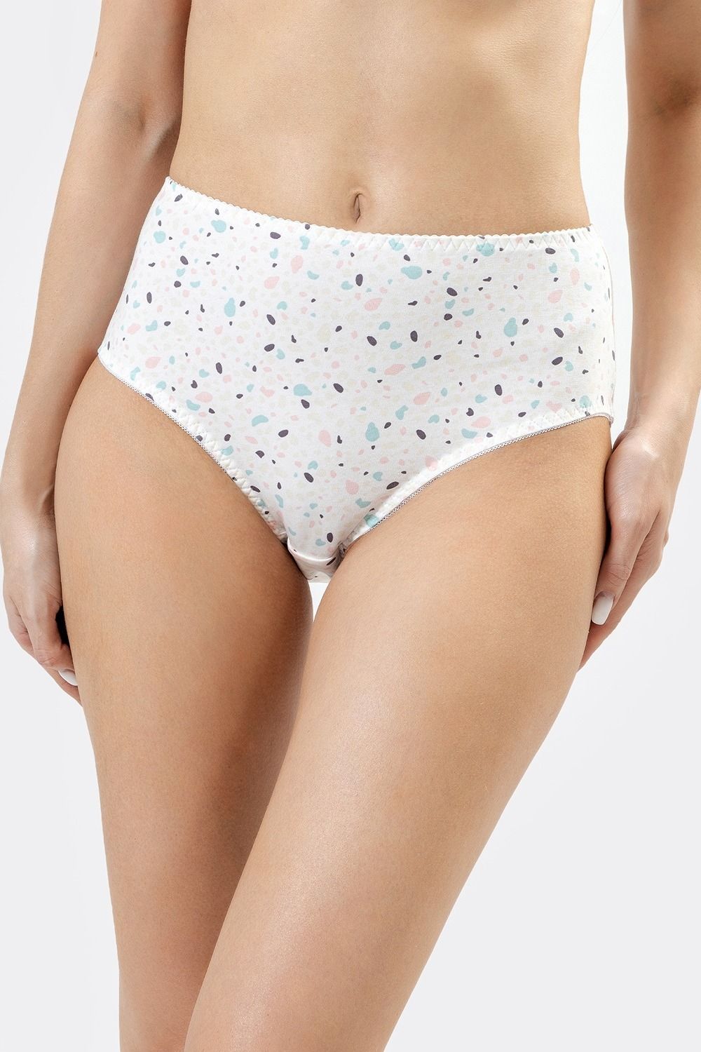 Трусы женские 412075 - цветочная россыпь на сером