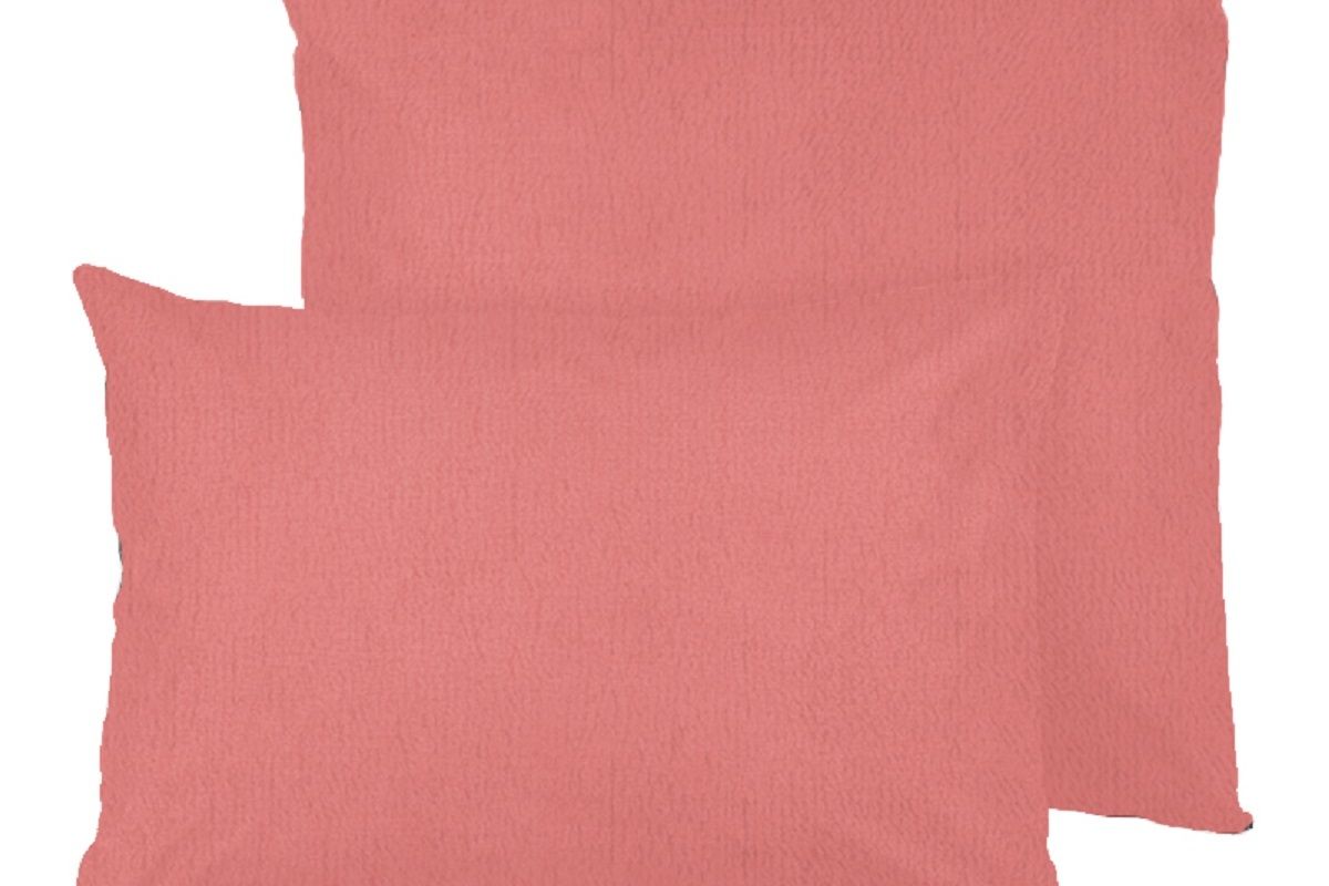 Наволочки махровые на молнии 2шт. - коралл