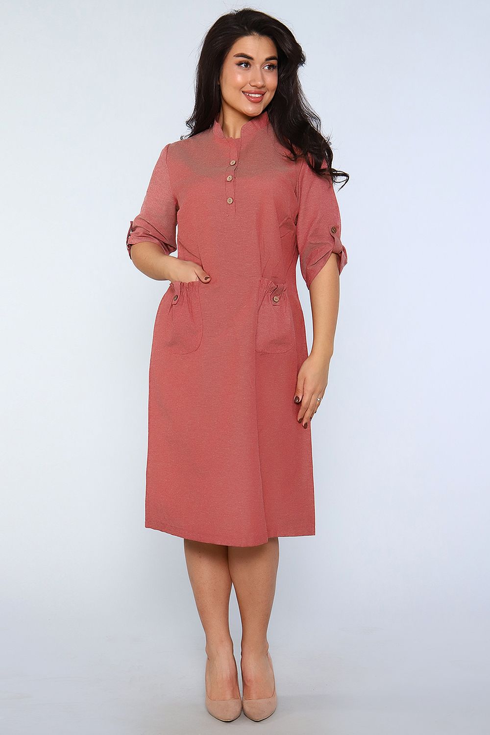 Платье 31740 - кирпичный