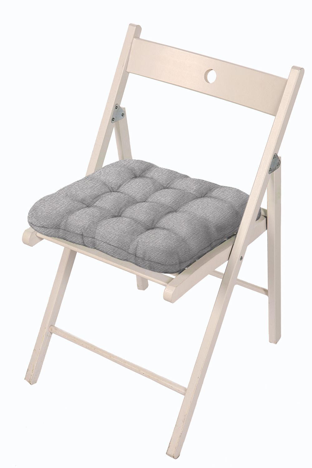 Подушка на стул из рогожки 40*40см - серый