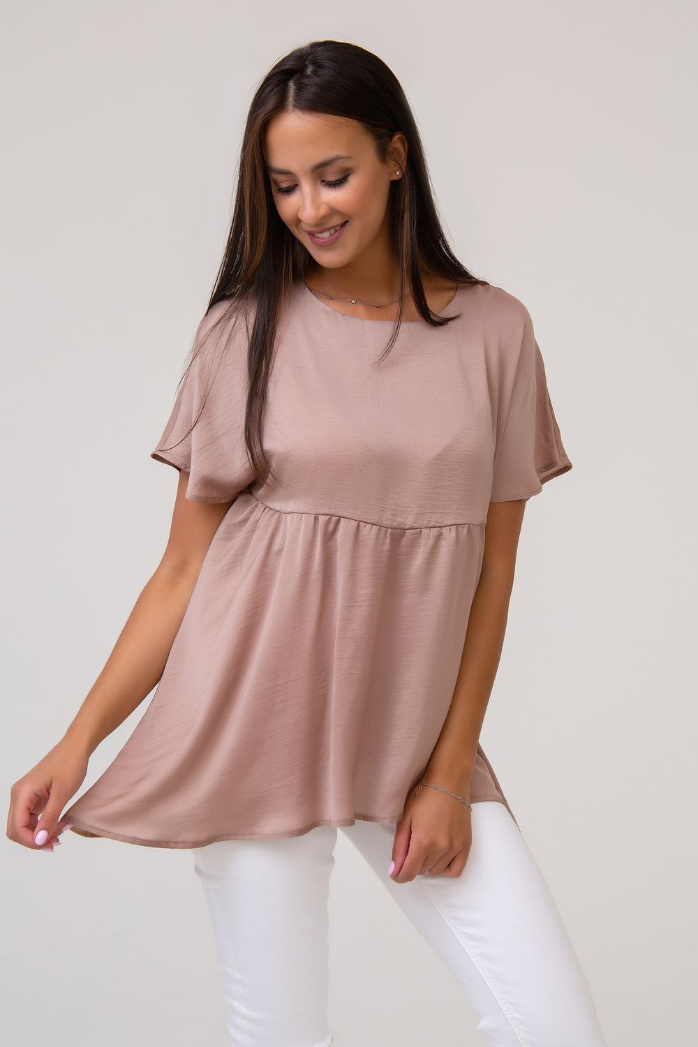 248BEG Туника женская - бежевый