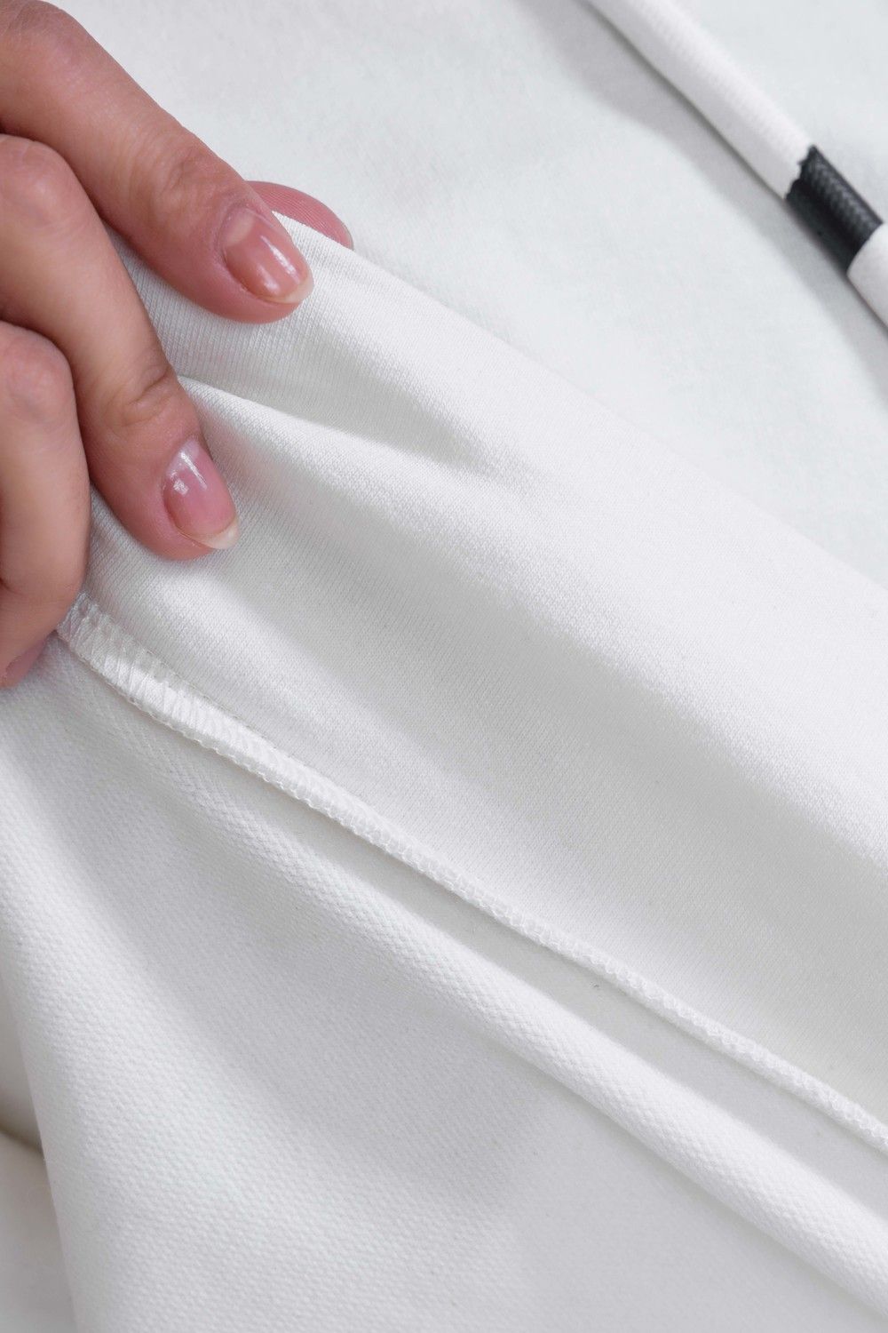 Костюм футер худи+шорты 1251 - молочный