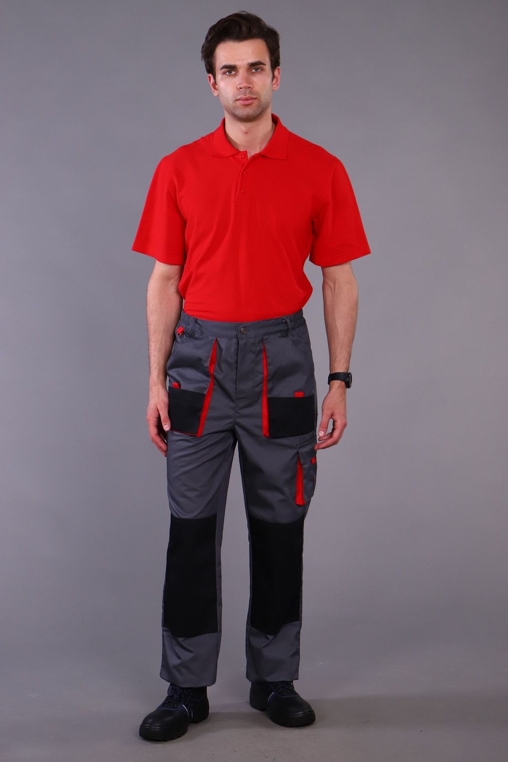 Брюки Хамертон - серый+черный