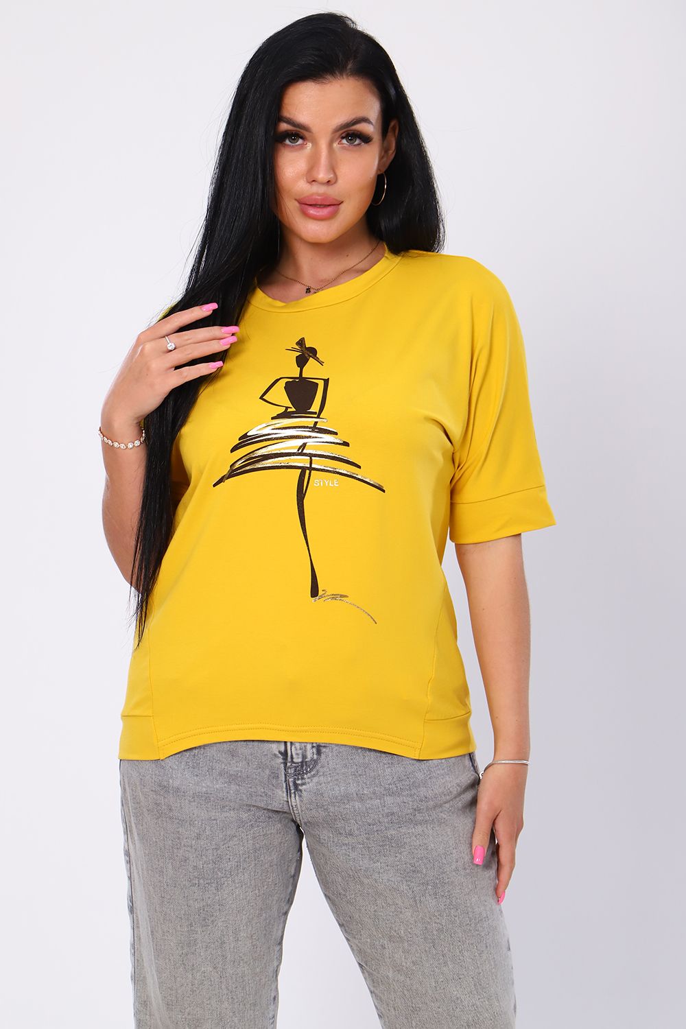 Футболка 82027 - горчица