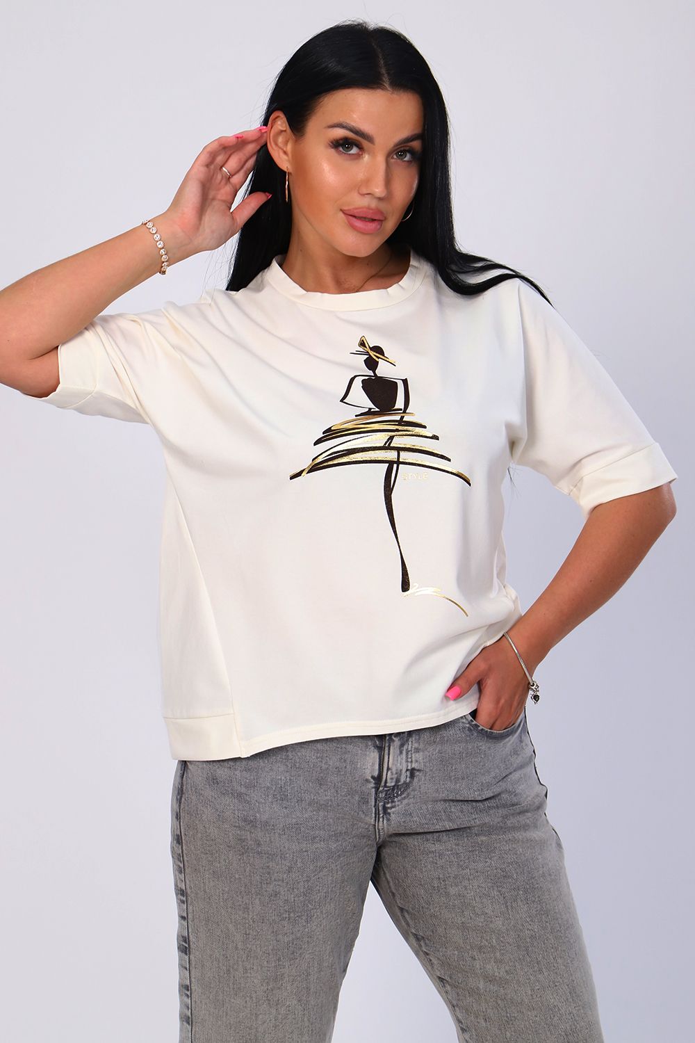 Футболка 82027 - экрю