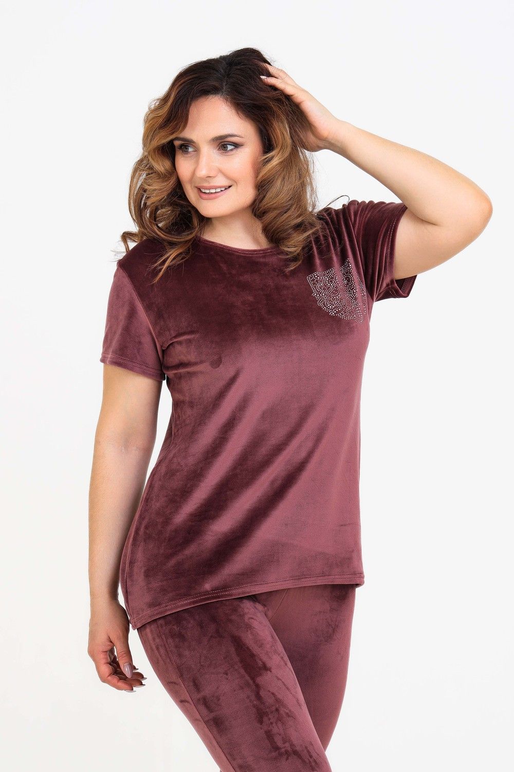 Костюм 50543 - брусничный