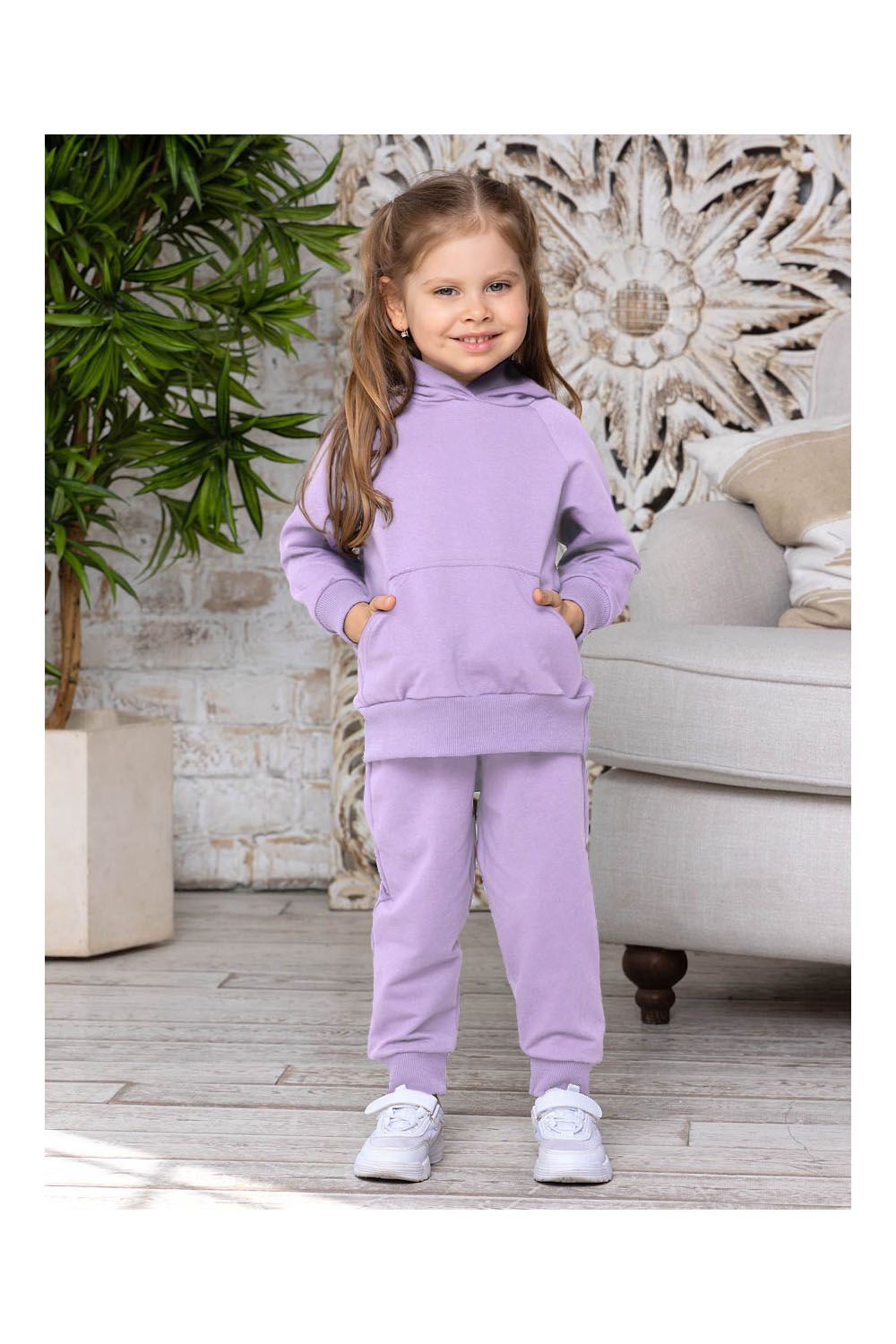 Костюм футер петля Cute 20342 - сиреневый