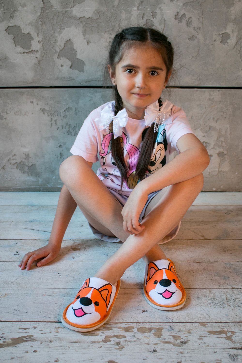 Тапочки домашние С-6ЖМ(пч)-МР - корги/белый