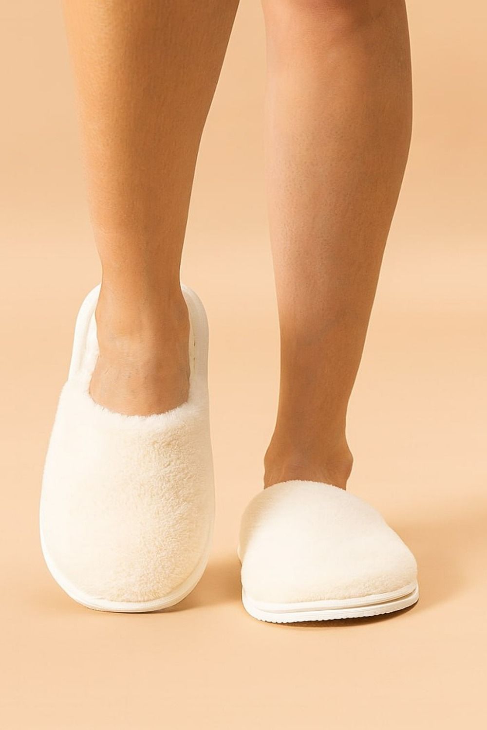 Тапочки домашние женские С-6ЖКТ-МР - молочный