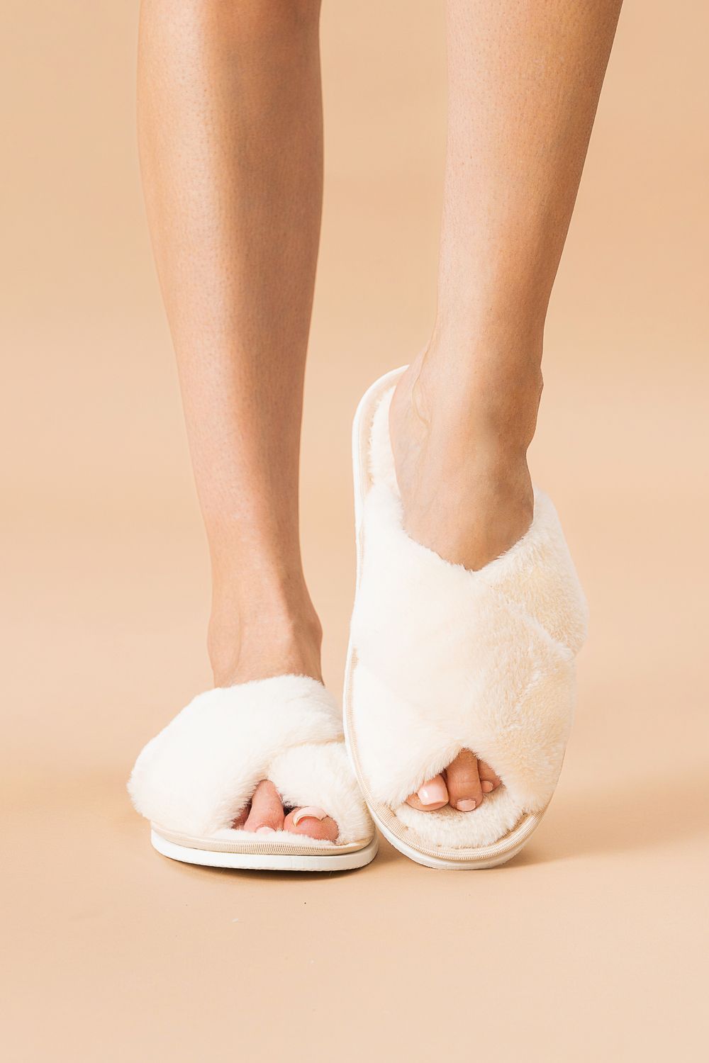 Тапочки домашние женские С-6ЖКК-МР - молочный