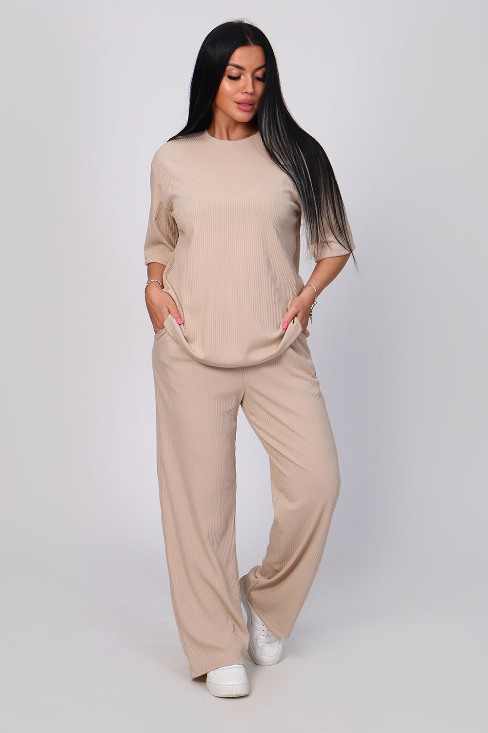 Костюм 78524 - бежевый