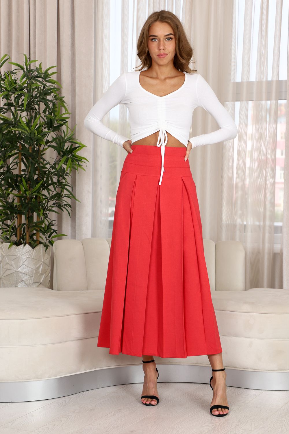 Юбка 0483Ф - красный
