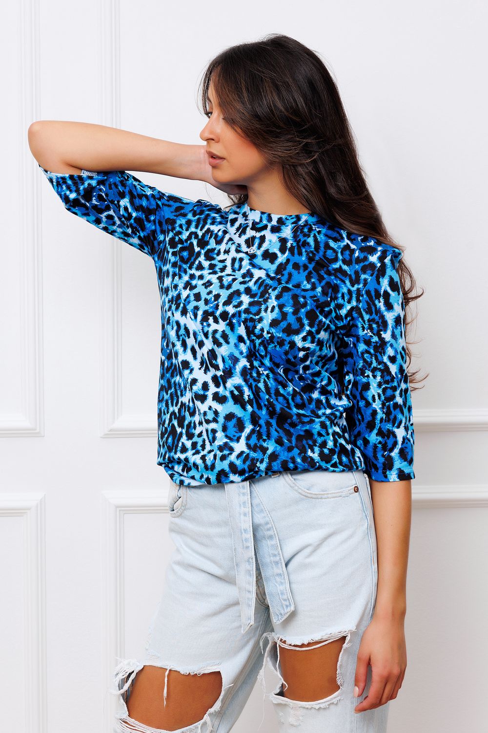 Футболка 280NAV - синий леопард