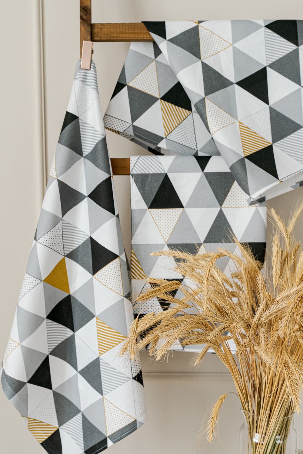 Набор кухонных полотенец Голд - белый