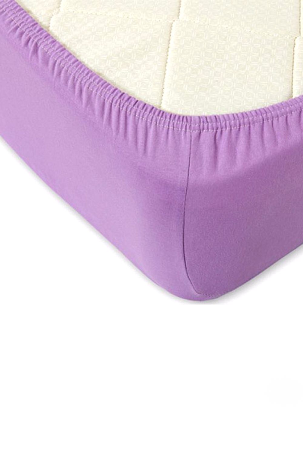 Простынь трикотажная на резинке - сиреневый