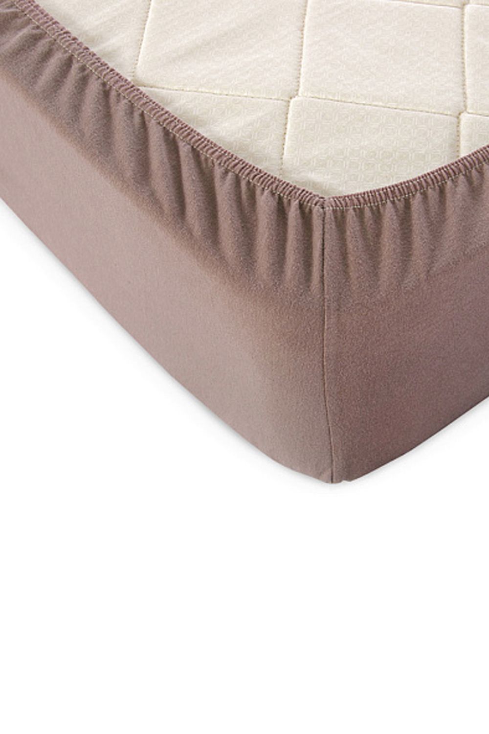 Простынь трикотажная на резинке - мокко