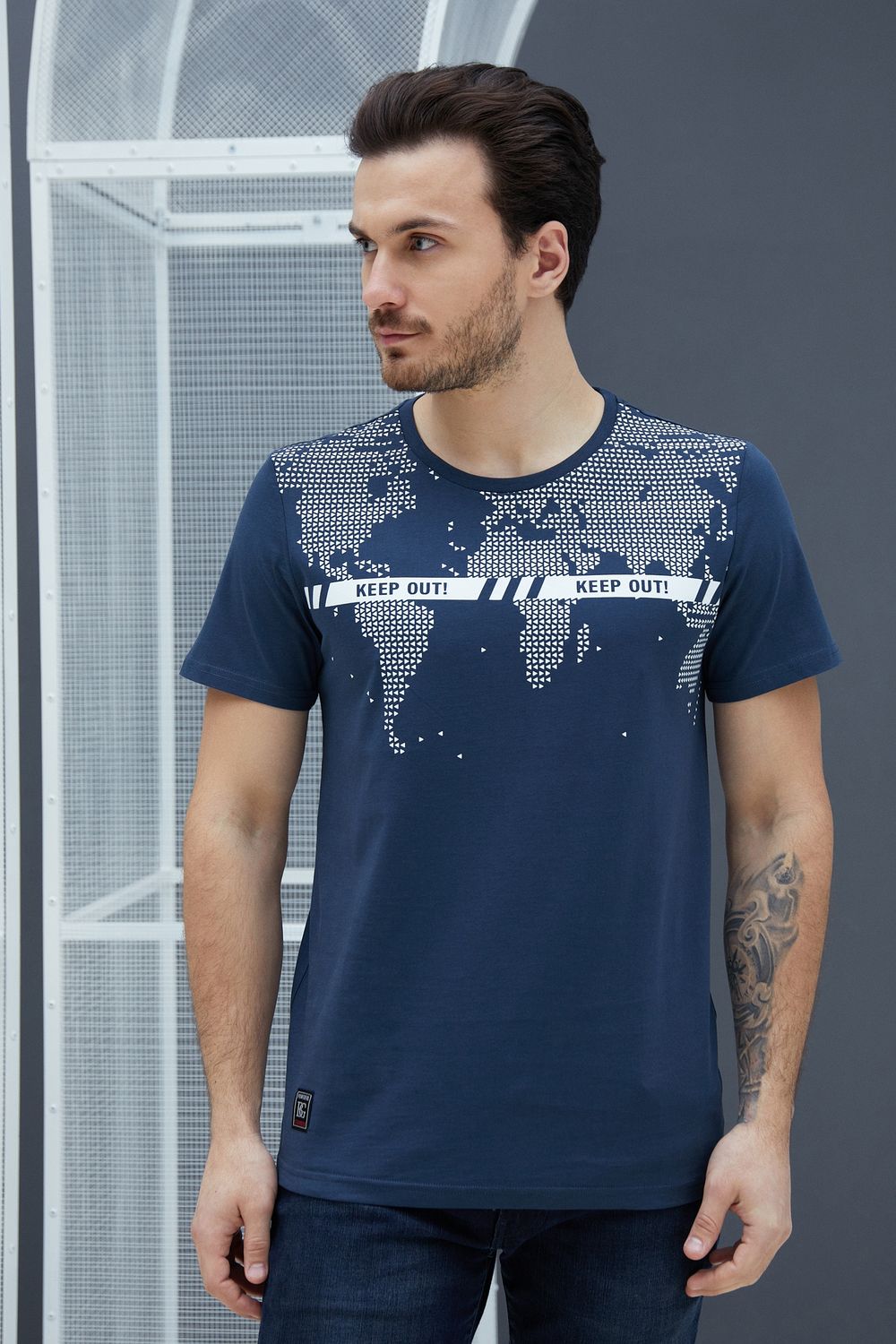Фуфайка (футболка) BeGood SS20MJ234 - синий, графит