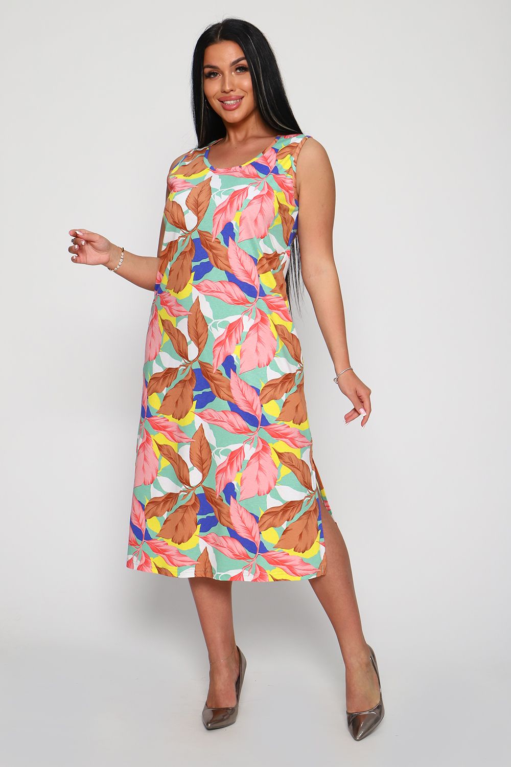 Сарафан 71071 - коралловый